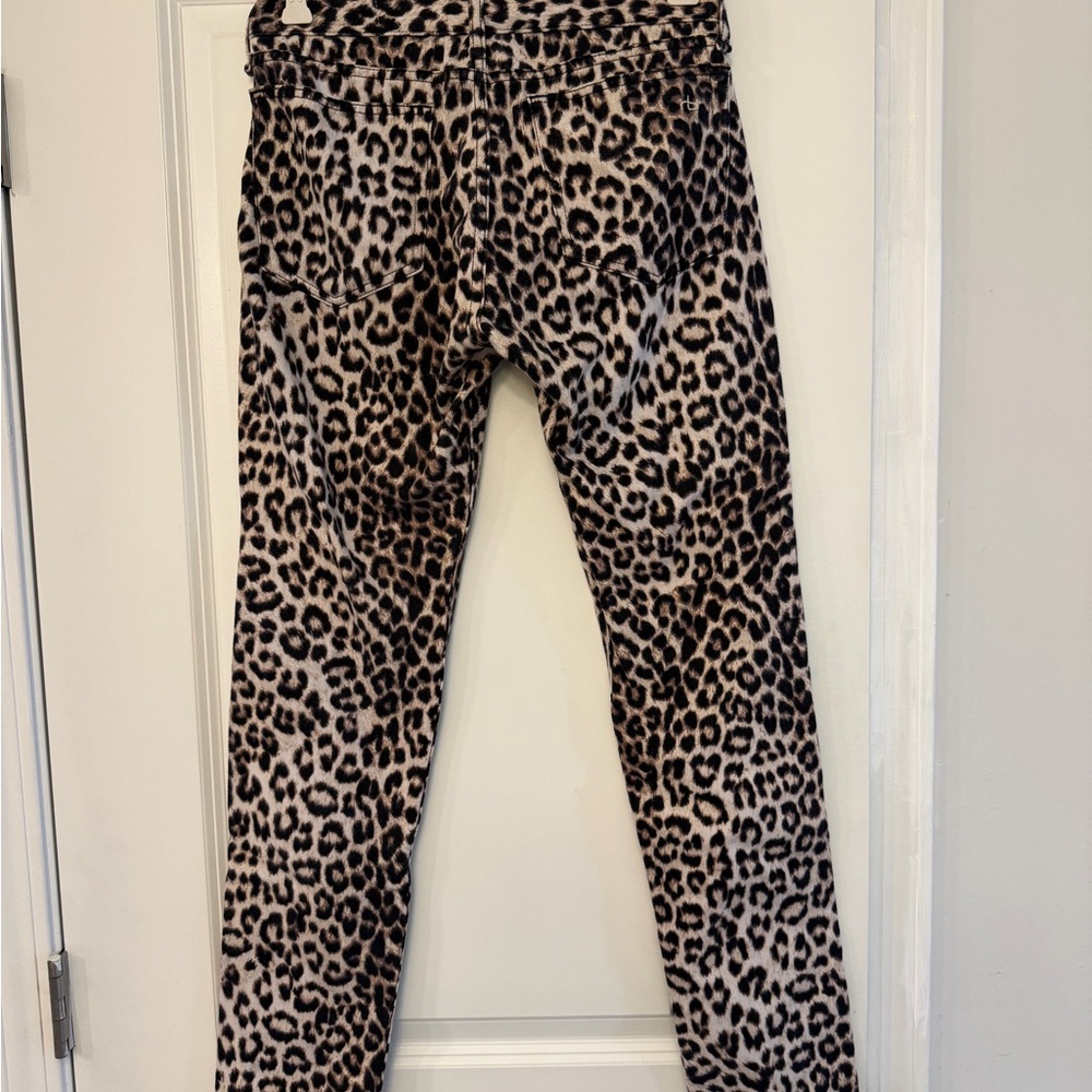 rag & bone Leopard Print Skinny Jeans in Tan and Black - Picture 5 of 6